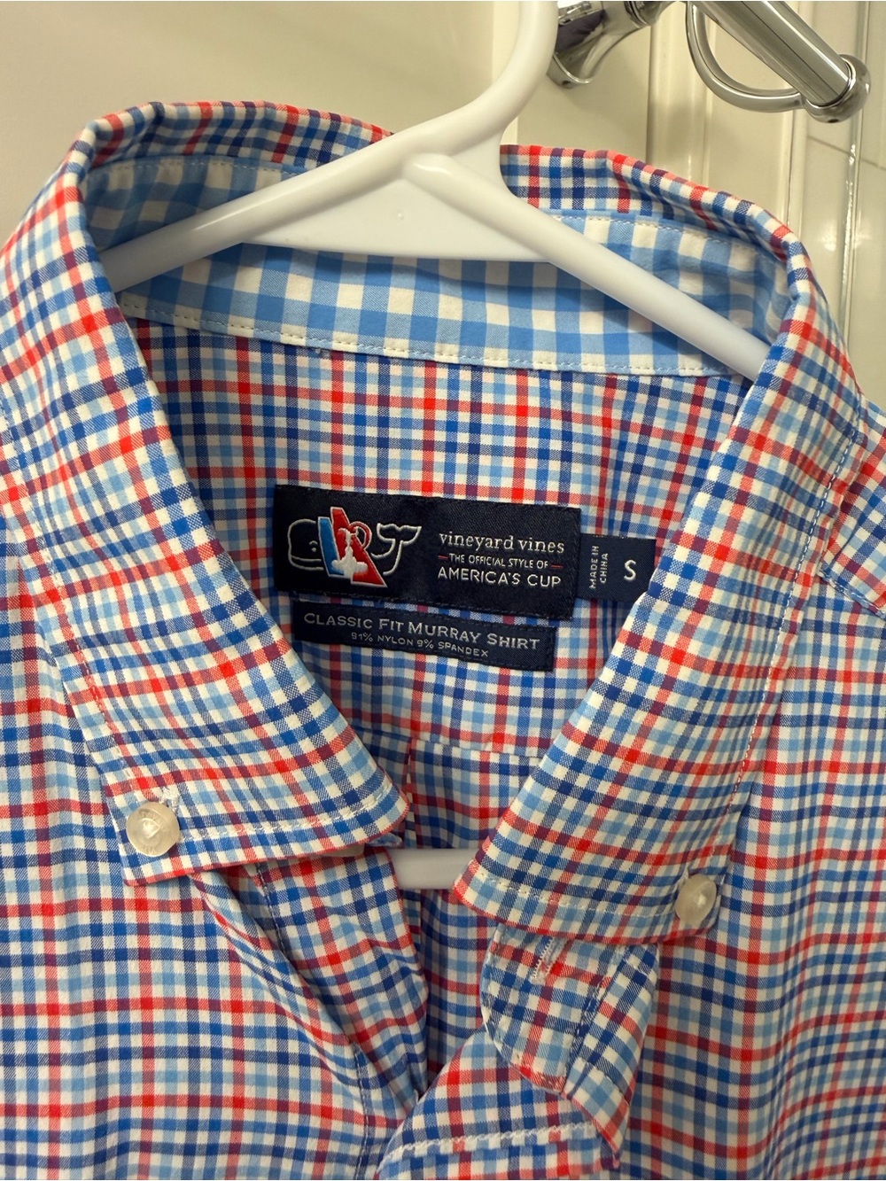 Vineyard Vines Red & Blue Gingham Button-Down Shirt